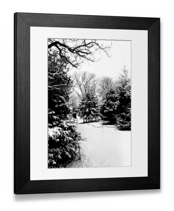 Framed Print : Winter Weather - Snow Scenes 20 February 1986 - Rural scene in Northumberland