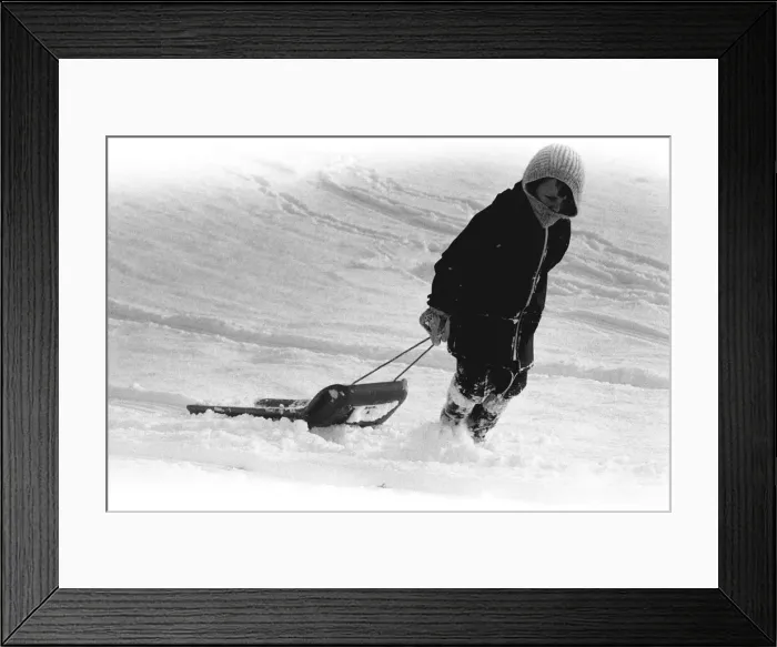 Framed Print : Winter Weather - Snow Scenes 20 February 1986 - Rural scene in Northumberland Framed Print : Winter Weather - Snow Scenes 20 February 1986 - Rural scene in Northumberland