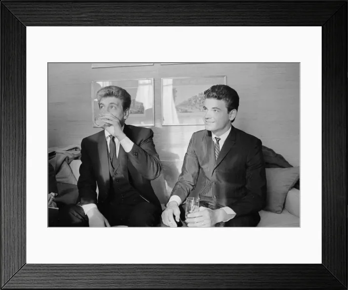 Framed Print : Phil (left) and Don Everly, American singing duo The Everly Brothers