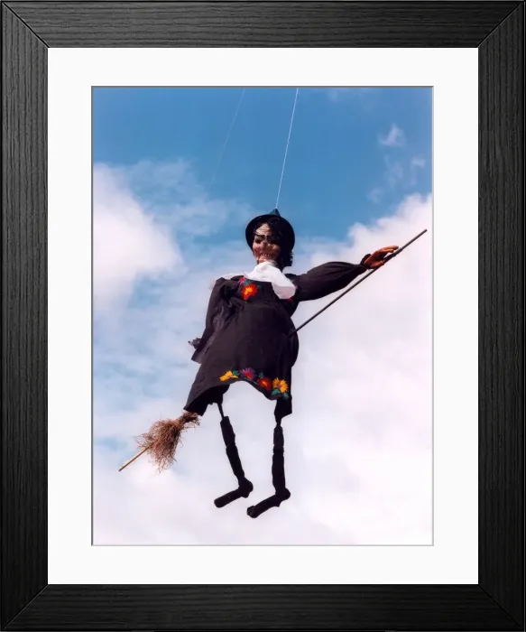 Framed Print : A participant in the annual kite festival at Washington in July 1996 Framed Print : A participant in the annual kite festival at Washington in July 1996