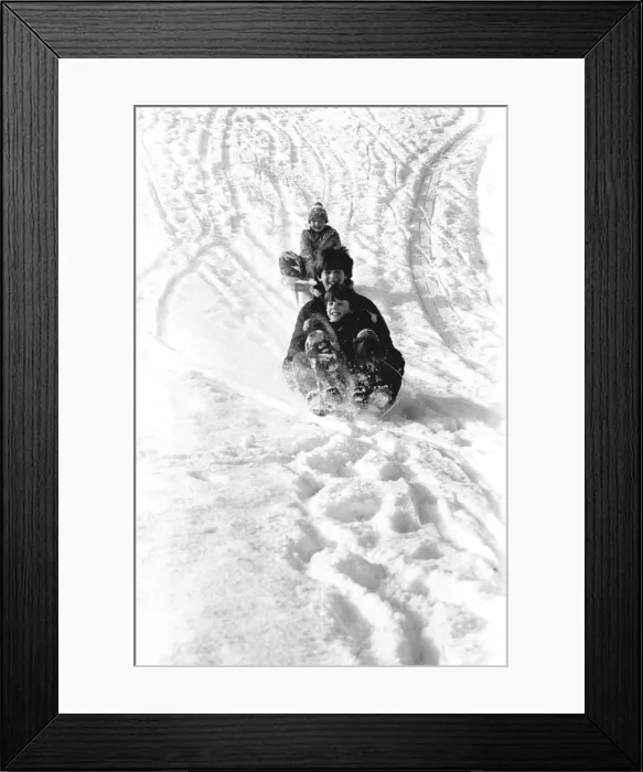 Framed Print : Winter Weather - Snow Scenes 20 February 1986 - Rural scene in Northumberland
