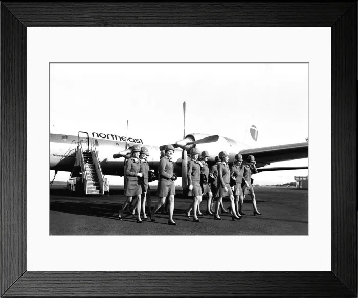 Framed Print : 11 air stewardesses who earned their wings after passing the Northeast Airlines air