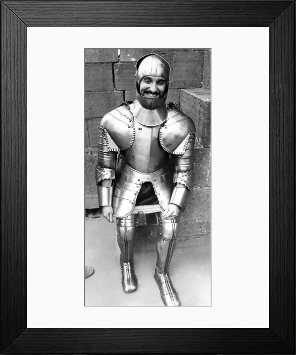 Framed Print : John Mordan tried being a Knight for a day at Langley Castle Framed Print : John Mordan tried being a Knight for a day at Langley Castle