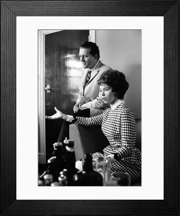 Framed Print : American rock and roll singer Jerry Lee Lewis with his third wife Myra who he married