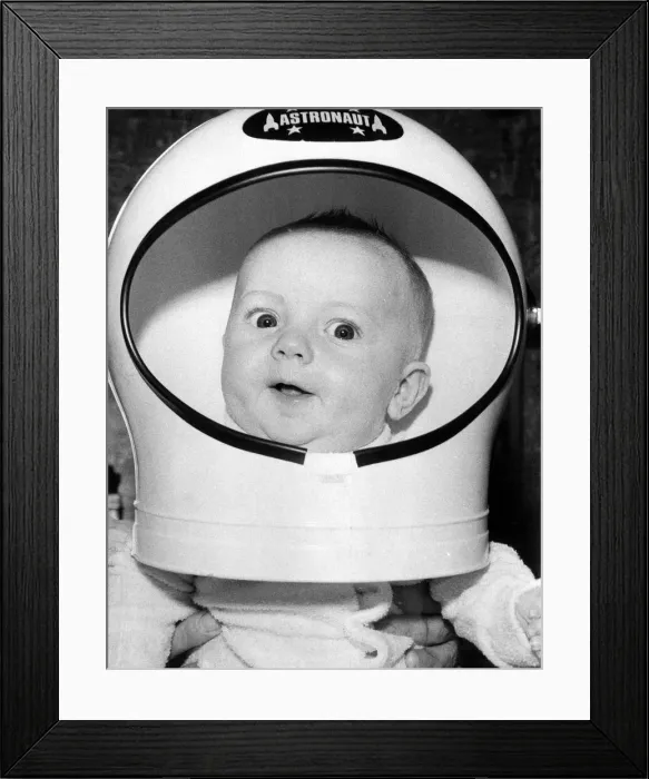 Framed Print : Neil Carlin from West Lothian Scotland who was born just as US astronaut Neil Armstrong