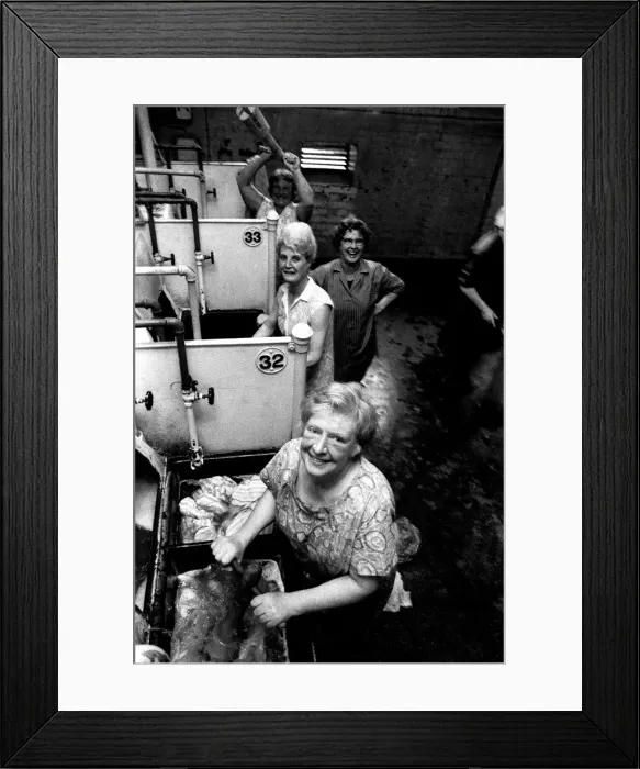 Framed Print : The last remaining corporation wash house on Shipley Street, Byker