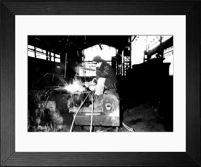 Framed Print : Consett Steelworks being demolished in 1981. 09  /  01  /  81