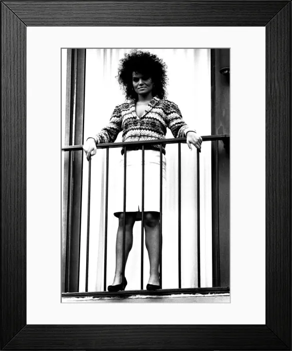 Framed Print : A model wearing a skirt and jumper in September 1983 Framed Print : A model wearing a skirt and jumper in September 1983