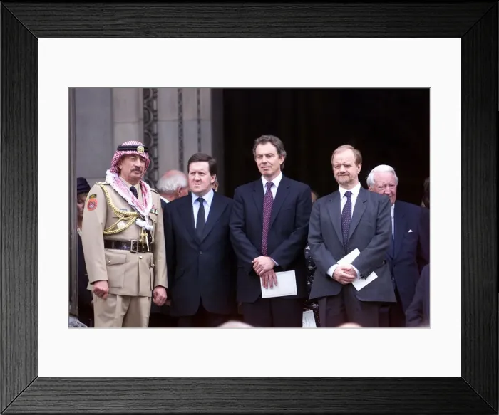 Framed Print : King Hussein of Jordan Memorial Service July 1999 George Robinson MP Framed Print : King Hussein of Jordan Memorial Service July 1999 George Robinson MP