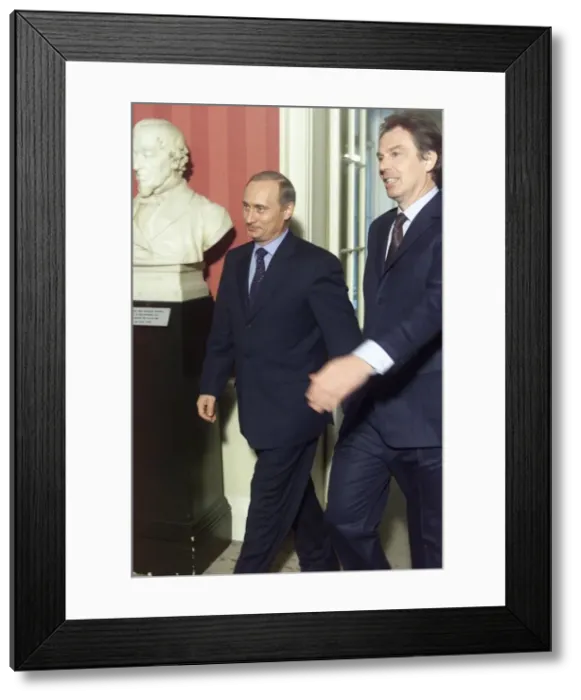 Framed Print : Vladimir Putin Russian president and Tony Blair April 2000 Framed Print : Vladimir Putin Russian president and Tony Blair April 2000