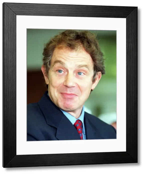 Framed Print : Tony Blair visits John Wheatley college November 1998 Easterhouse Glasgow