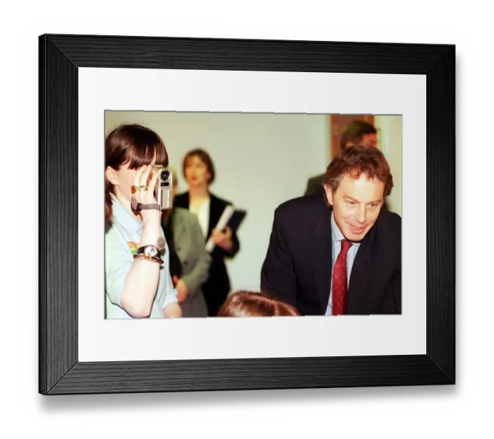 Framed Print : Tony Blair in Glasgow April 1999, Scottish Parliament election Framed Print : Tony Blair in Glasgow April 1999, Scottish Parliament election