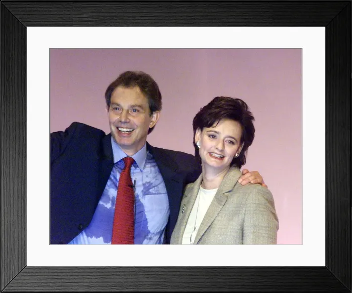 Framed Print : Tony Blair with wife Cherie during the Labour Party Conference in September 2000 Framed Print : Tony Blair with wife Cherie during the Labour Party Conference in September 2000