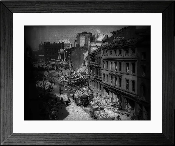 Framed Print : WW2 Bomb Damage on Merseyside 5th May 1941 Framed Print : WW2 Bomb Damage on Merseyside 5th May 1941