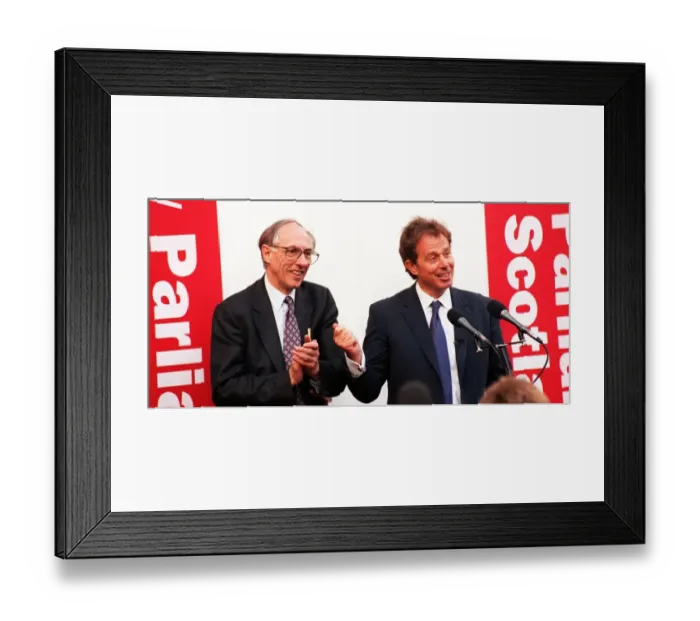 Framed Print : Tony Blair Prime Minister September 1997 with Scottish Secretary Donald Dewar in