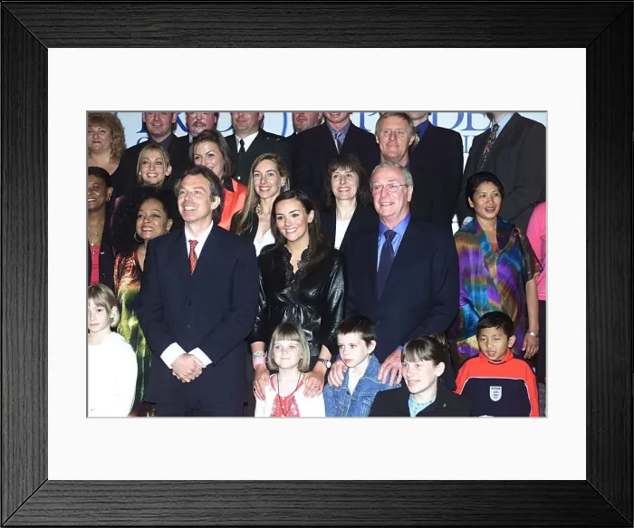 Framed Print : Tony Blair at the Mirror Pride Of Britain Awards 2000 with Michael Caine