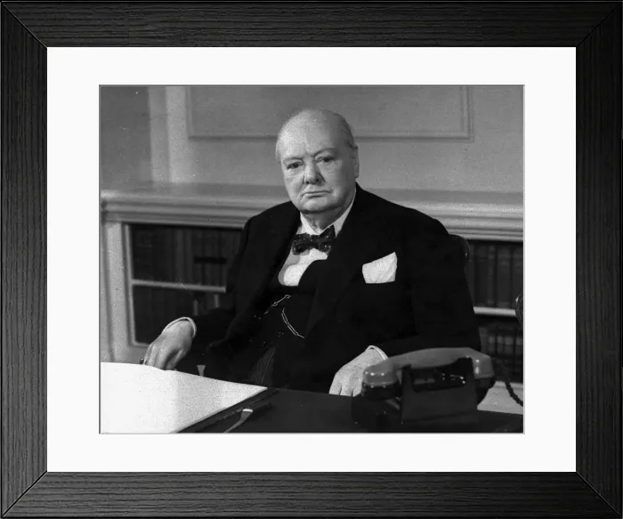 Framed Print : Y2K Sir Winston Churchill 1954 no more details on copyright collects etc sitting