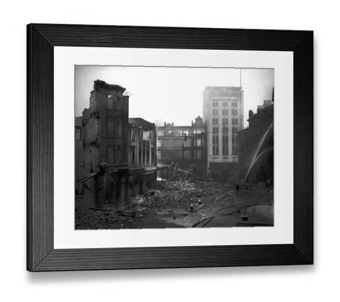 Framed Print : Bomb damage in Birmingham during WW2 Framed Print : Bomb damage in Birmingham during WW2