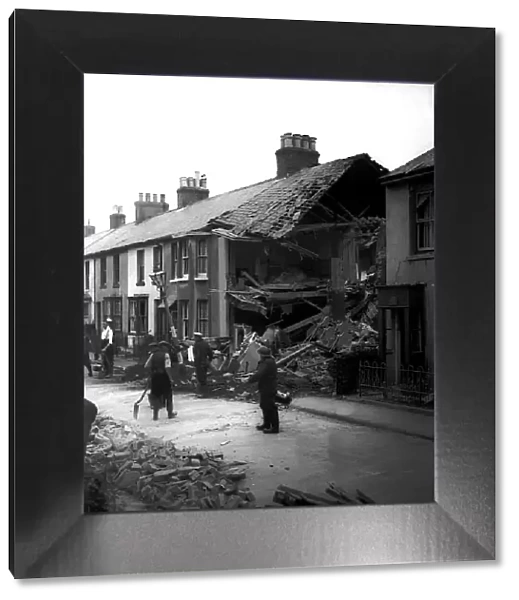 Bomb damage in Bridlington during WW2
