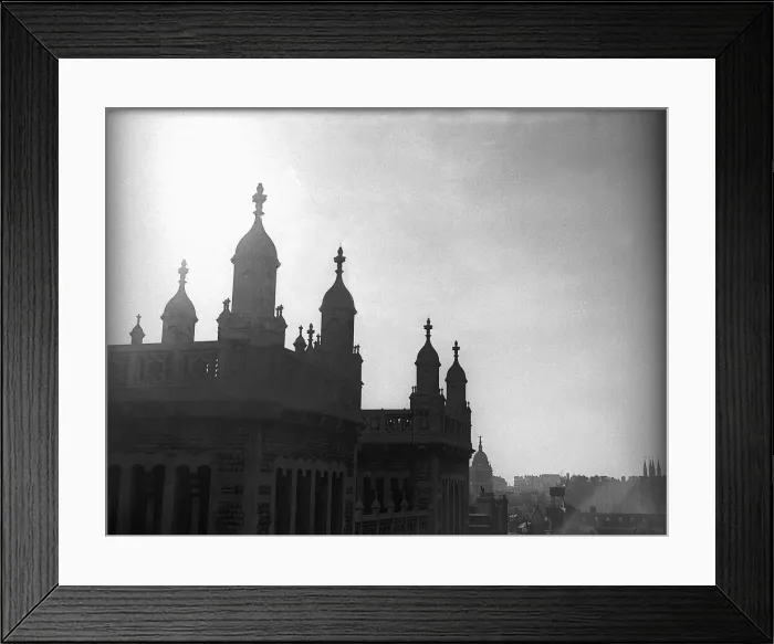 Framed Print : Fire Scenes from rooftops, during WW2