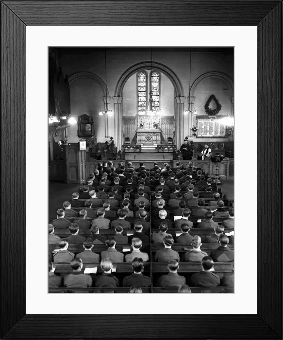 Framed Print : German prisoners of war in All Saints church Bury Lancashire May 1946 Two young
