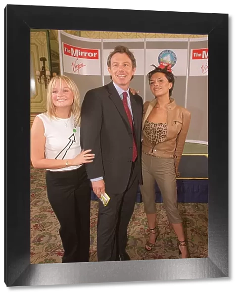 Spice Girls Emma Bunton and Victoria Adams May 1999 with Tony Blair MP at The