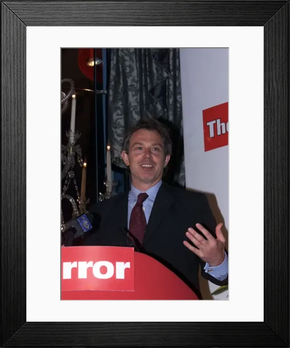 Framed Print : Tony Blair the Mirror Pride of Britain Awards May 1999 at the Dorchester Hotel