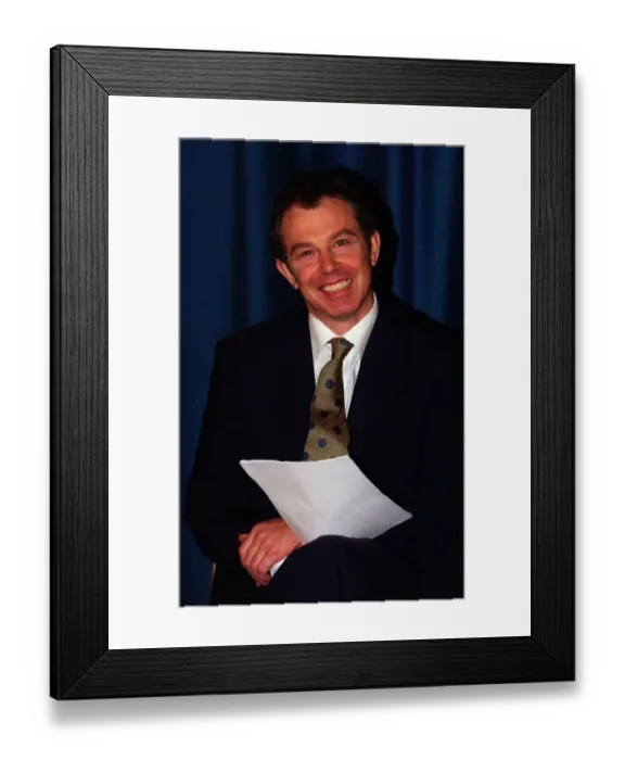 Framed Print : Tony Blair British Prime Minister at the Launch Excellence in Cities Scheme at St Framed Print : Tony Blair British Prime Minister at the Launch Excellence in Cities Scheme at St