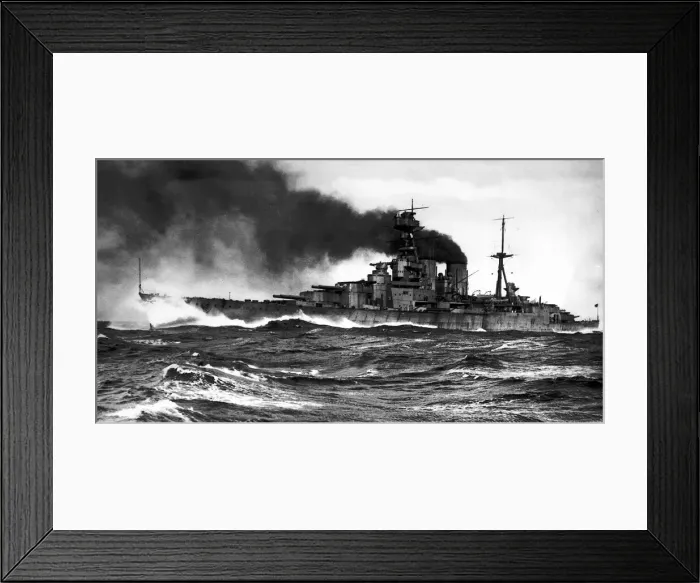 Framed Print : WW2 II: German battleship Bismarck sinks the Royal Navy