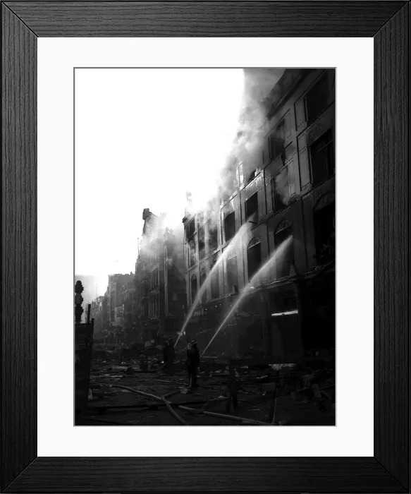 Framed Print : Bomb damage in London during WW2 April 1941 Framed Print : Bomb damage in London during WW2 April 1941