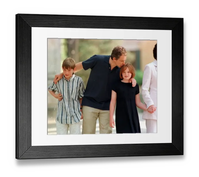 Framed Print : Blair Family Holiday 1998 Tuscany Italy. From L to R Nicholas Blair, Tony Blair PM Framed Print : Blair Family Holiday 1998 Tuscany Italy. From L to R Nicholas Blair, Tony Blair PM