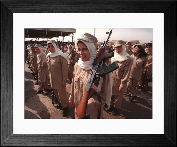Framed Print : Womens Unit of the Volunteer Reserve Army in Iraq May 1998 Women in uniform Framed Print : Womens Unit of the Volunteer Reserve Army in Iraq May 1998 Women in uniform