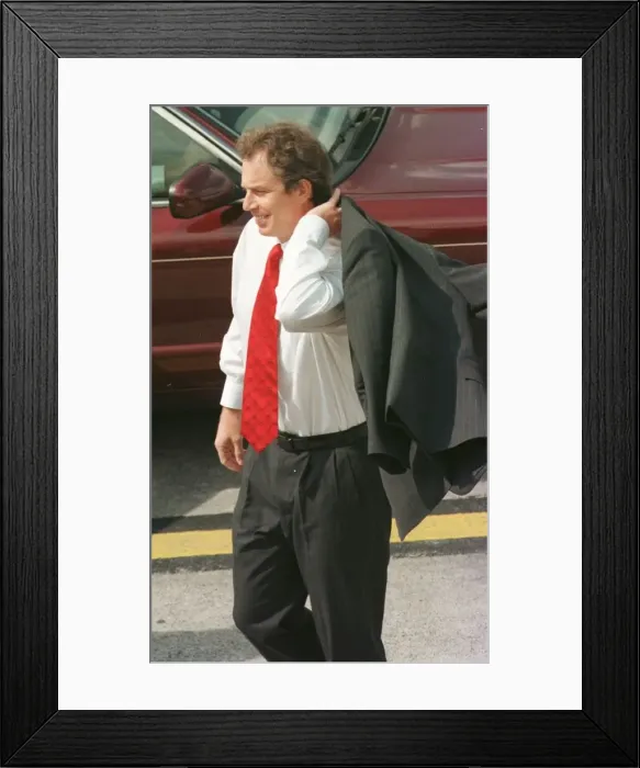 Framed Print : Tony Blair prime minister on his visit to Johansburg South Africa Framed Print : Tony Blair prime minister on his visit to Johansburg South Africa