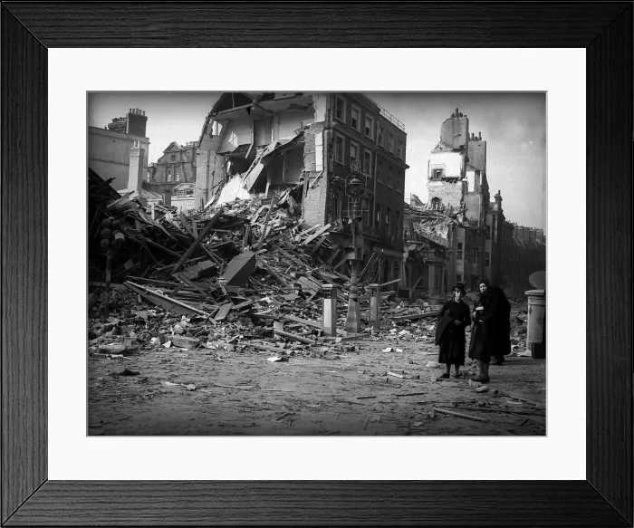 Framed Print : Bomb damaged London during WW2 Framed Print : Bomb damaged London during WW2