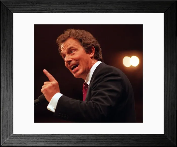 Framed Print : Tony Blair Prime Minister making a speech September 1998 at the Labour Party Conference