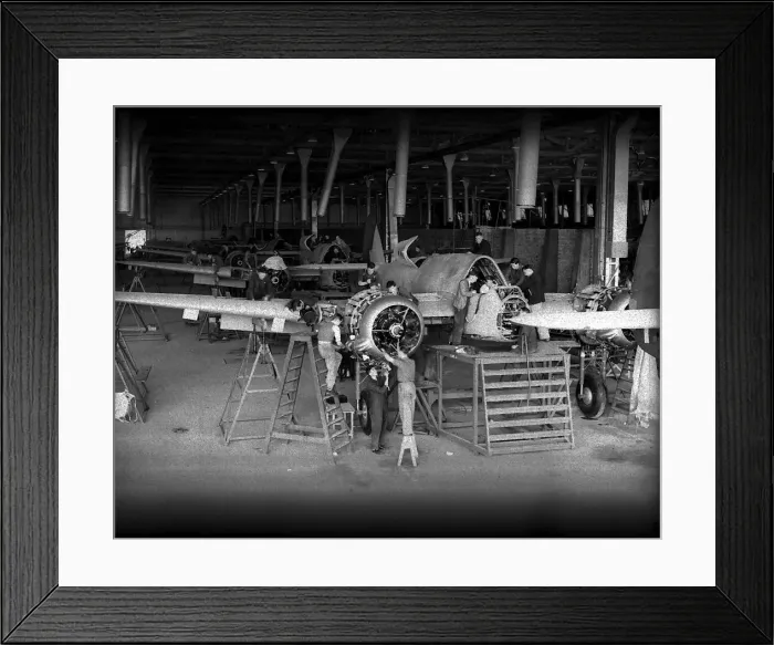 Framed Print : Bristol Beaufighter Factory during WW2 Circa 1940 Framed Print : Bristol Beaufighter Factory during WW2 Circa 1940