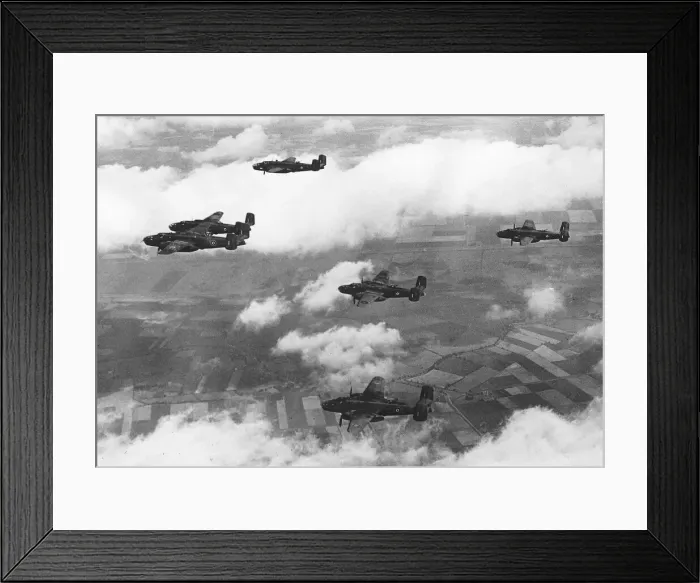 Framed Print : WW2 Mitchell B-25 Bombers in flight Framed Print : WW2 Mitchell B-25 Bombers in flight