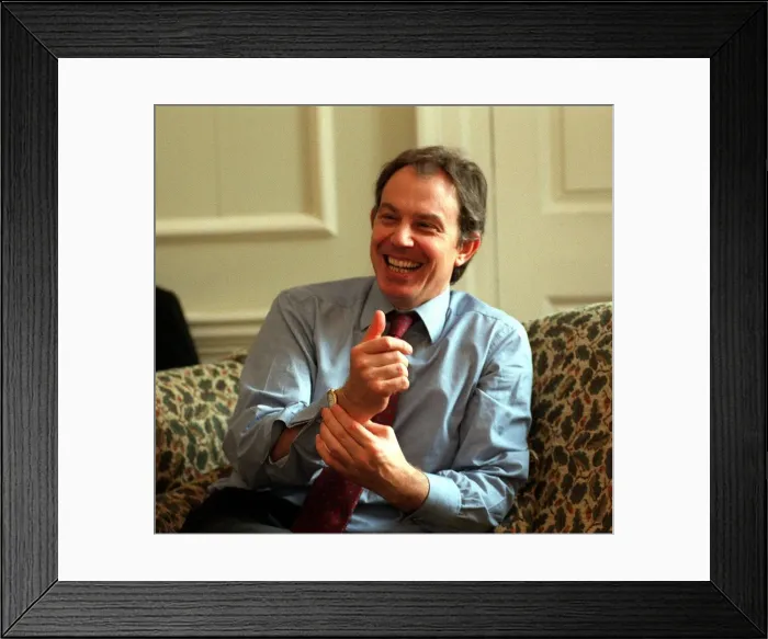 Framed Print : Tony Blair British prime minister in 10 Downing Street 1998
