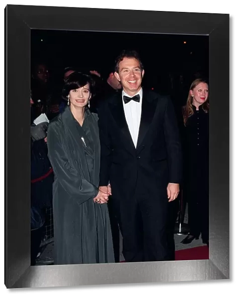 Tony Blair and wife Cherie at Comedy Awards 1996