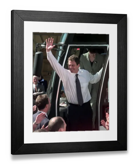 Framed Print : Tony Blair in Monmouth during General Election campaign in April 1997 Framed Print : Tony Blair in Monmouth during General Election campaign in April 1997