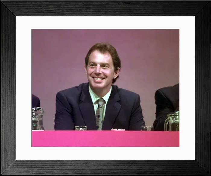 Framed Print : Prime Minister Tony Blair September 1997 at the Labour Party Conference at Brighton