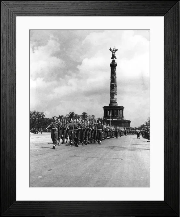 Framed Print : British troops officially take over their zone of occupation in Berlin