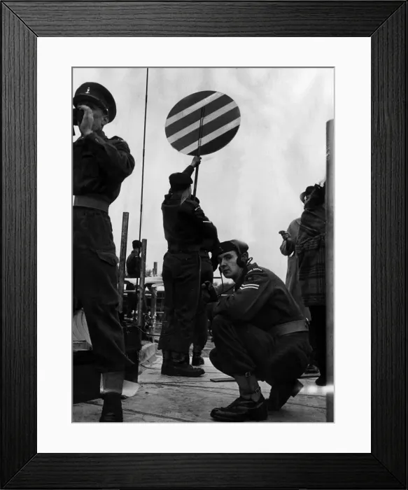 Framed Print : The signal corporation photographed in action during the rehersal for the queens Framed Print : The signal corporation photographed in action during the rehersal for the queens