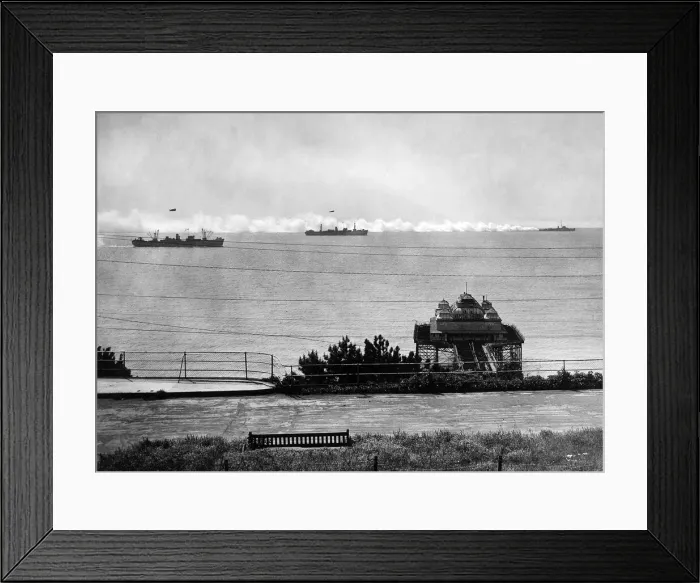 Framed Print : World War II Invasion of France Part of the British invasion fleet bound for Framed Print : World War II Invasion of France Part of the British invasion fleet bound for