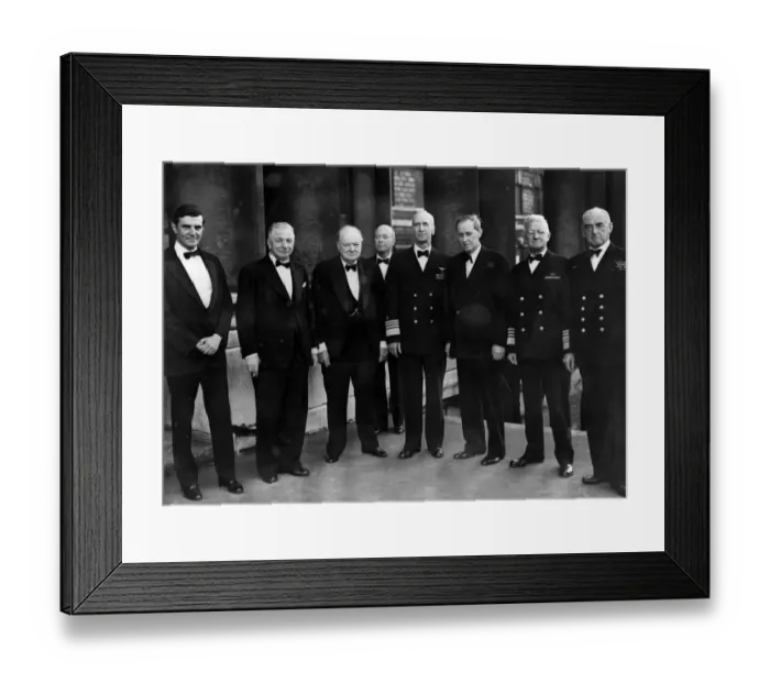 Framed Print : British Prime Minister Winston Churchill with American Government Framed Print : British Prime Minister Winston Churchill with American Government