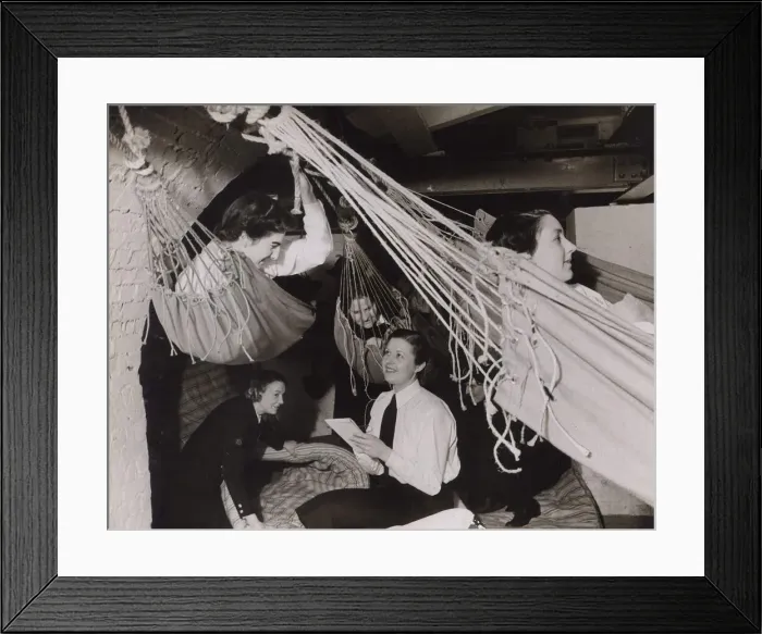 Framed Print : Navy Women get a taste of what Life on Board ship would be like as Wrens recruits get Framed Print : Navy Women get a taste of what Life on Board ship would be like as Wrens recruits get
