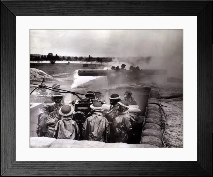Framed Print : ATS girls on gun sites have to take a weekly gas drill under smoke and tear gas Framed Print : ATS girls on gun sites have to take a weekly gas drill under smoke and tear gas