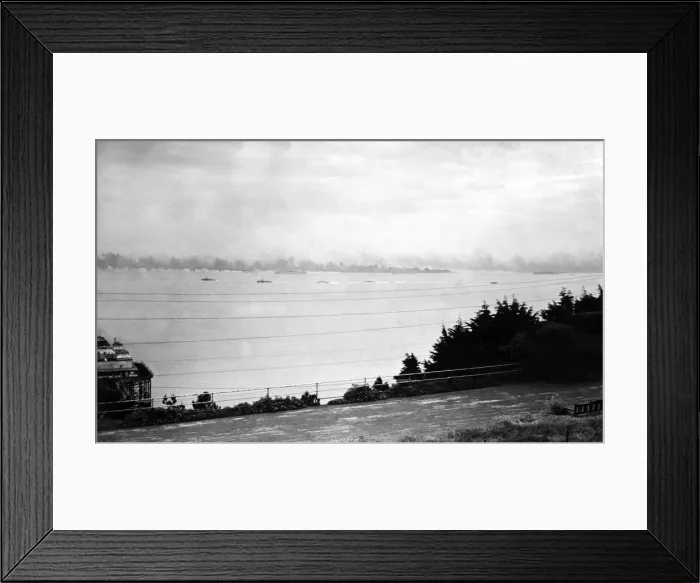 Framed Print : World War II Invasion of France Part of the British invasion fleet bound for Framed Print : World War II Invasion of France Part of the British invasion fleet bound for