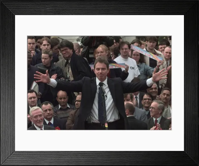 Framed Print : Tony Blair MP leader of the Labour Party. April 1997 Framed Print : Tony Blair MP leader of the Labour Party. April 1997