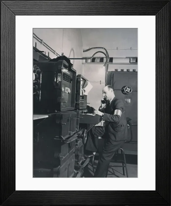 Framed Print : FFI Underground HQ in Paris France 1944 Switchboard from which instructions were Framed Print : FFI Underground HQ in Paris France 1944 Switchboard from which instructions were